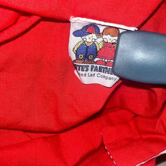 Pete’s Partner by goodlad red seersucker romper w hat cat fish embroidered 6/9m - Picture 3 of 4